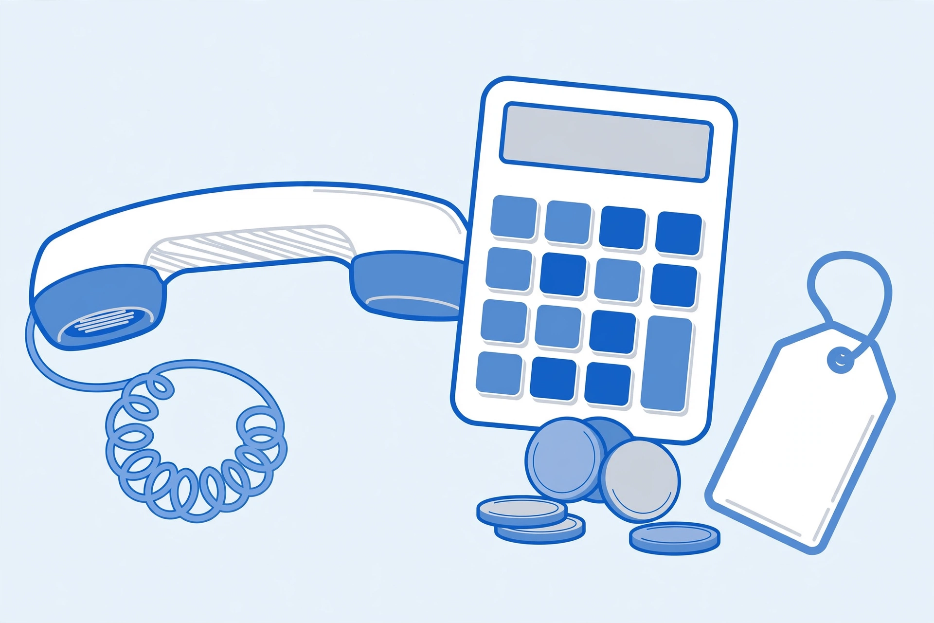 Business owner reviewing phone system pricing